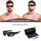 KDEAM Polarized Sports Sunglasses KD0623, Stress-Resistant Shield Lens, Black Frame