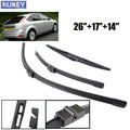 Xukey windshield wiper blades set 26in 17in 14in front & rear for Ford Focus 2004-2011