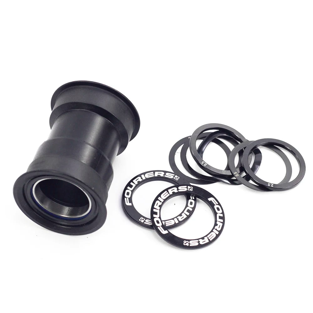 Fouriers PF30 to BB30 Bottom Bracket 46x68/73mm Frame 30mm Axle Enduro Bearings Black