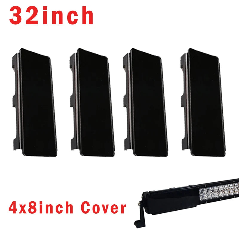LED Work Light Bar Dust Proof Protective Covers Amber Clear Black Red White Color For 3" 4" 7" 12" 20" 22" 32" 42" 52" Led Light