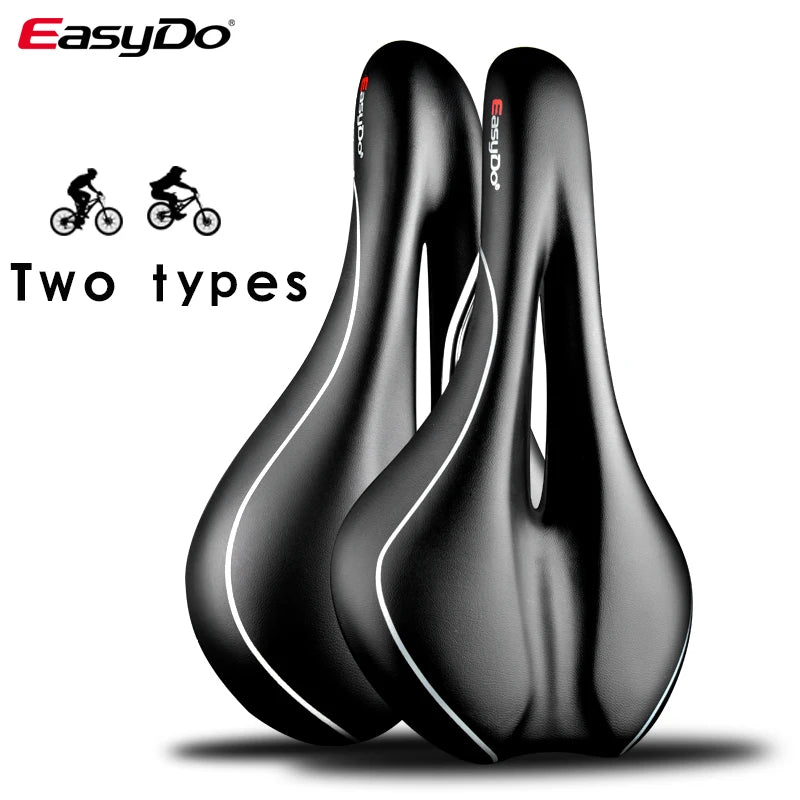 Easydo Comfortable Waterproof  Bicycle soft cushion Saddle Fits for MTB Road Bike Folding Bike Hollow Design Ergonomic Saddle