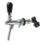 Beer Tap Faucet with Adjustable Flow, Chrome Plated Homebrew Kegerator Tap, Ball Lock