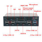 PC Front Panel USB 3.0 Hub with eSATA/SATA Ports & Multi Card Reader (SD/CF/TF/MS/MMC/M2)
