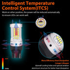 iJDM 7443/3157/1157 Switchback LED Bulbs White/Amber Canbus No Hyper Flash 2pc