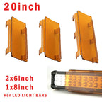 LED Work Light Bar Dust Proof Protective Covers Amber Clear Black Red White Color For 3" 4" 7" 12" 20" 22" 32" 42" 52" Led Light
