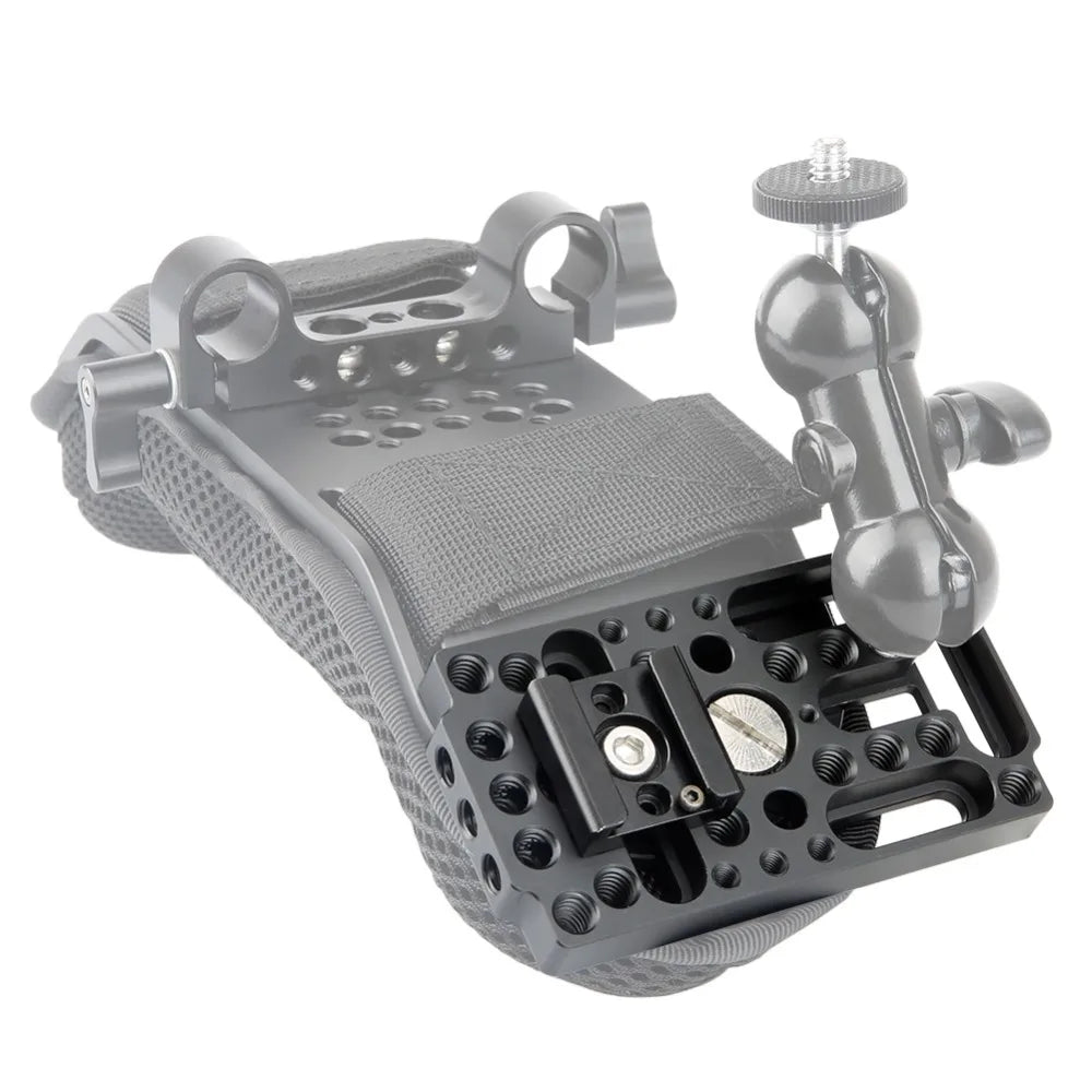NICEYRIG Quick Release Plate Camera Rig Cheese Base Plate Cold Shoe 1/4" 3/8" Screw Shoulder Rig dslr Photo Studio Accessories