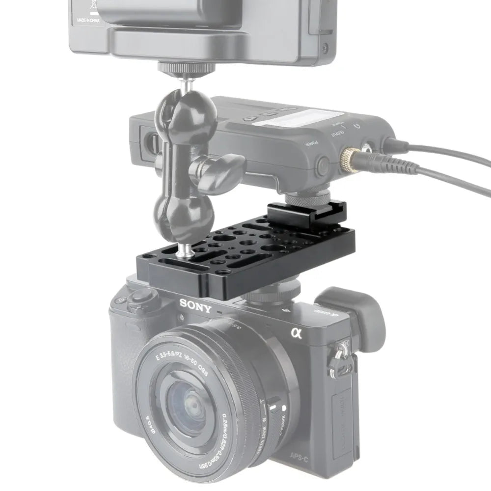 NICEYRIG Quick Release Plate Camera Rig Cheese Base Plate Cold Shoe 1/4" 3/8" Screw Shoulder Rig dslr Photo Studio Accessories