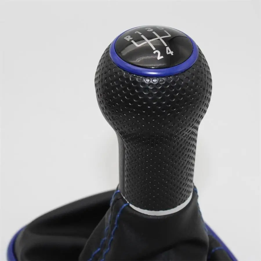 Gear Shift Knob with Leather Boot 23mm Blue Stitching for Seat Leon 2000-2001, Toledo 1999-2001