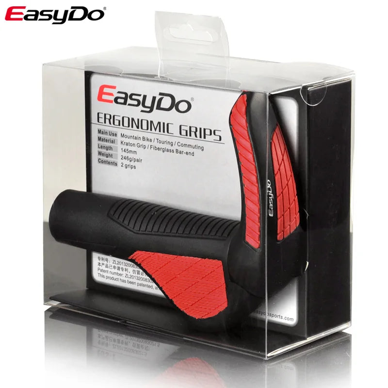 Easydo Bicycle Grip Ergonomic Grip Anti Slip Rubber Bicycle Grip Suitable for Shock-Absorbing Mountain Bike and Road Bike Grip