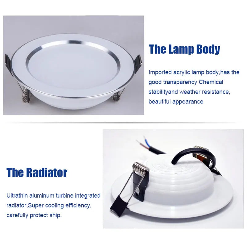 4PCS Waterproof LED Downlights 5W 7W 9W 12W 15W Dimmable Down light Spot Light Outdoor 4000K Ceiling Lamp For Bathroom Bulb