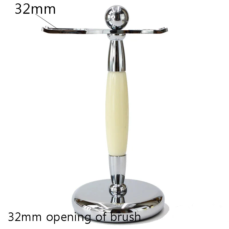 DSCosmetic Metal Shaving Brush Stand and Safety Razor Holder, 26mm/32mm/37mm Black/White