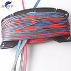 UHMWPE Fiber 4 line(1red in 400kg,1blue in 400kg,2grey in 400kg) x 25m kitesufing line set end looped