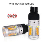 iJDM 7443/3157/1157 Switchback LED Bulbs White/Amber Canbus No Hyper Flash 2pc