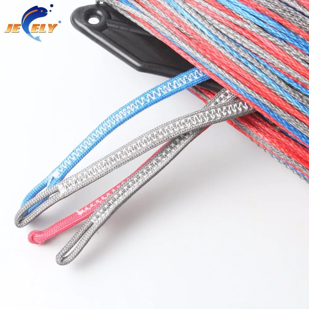 UHMWPE Fiber 4 line(1red in 400kg,1blue in 400kg,2grey in 400kg) x 25m kitesufing line set end looped