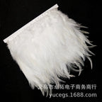 Wholesale 10 Meter 10-15CM 4-6inch Chicken Rooster Tail Feathers Trims Strip for Wedding Party Clothing Rooster Feather Trim