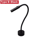Modern LED Reading Wall Lamp 1W/3W Flexible Hose Bedside Wall Mounted Sconce Bedroom Study Book Wall Light With Switch AC85-265V