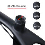 Carbon Fiber Bike Seatpost UD Matte 27.2/30.9/31.6mm Diameter 300/350/400mm