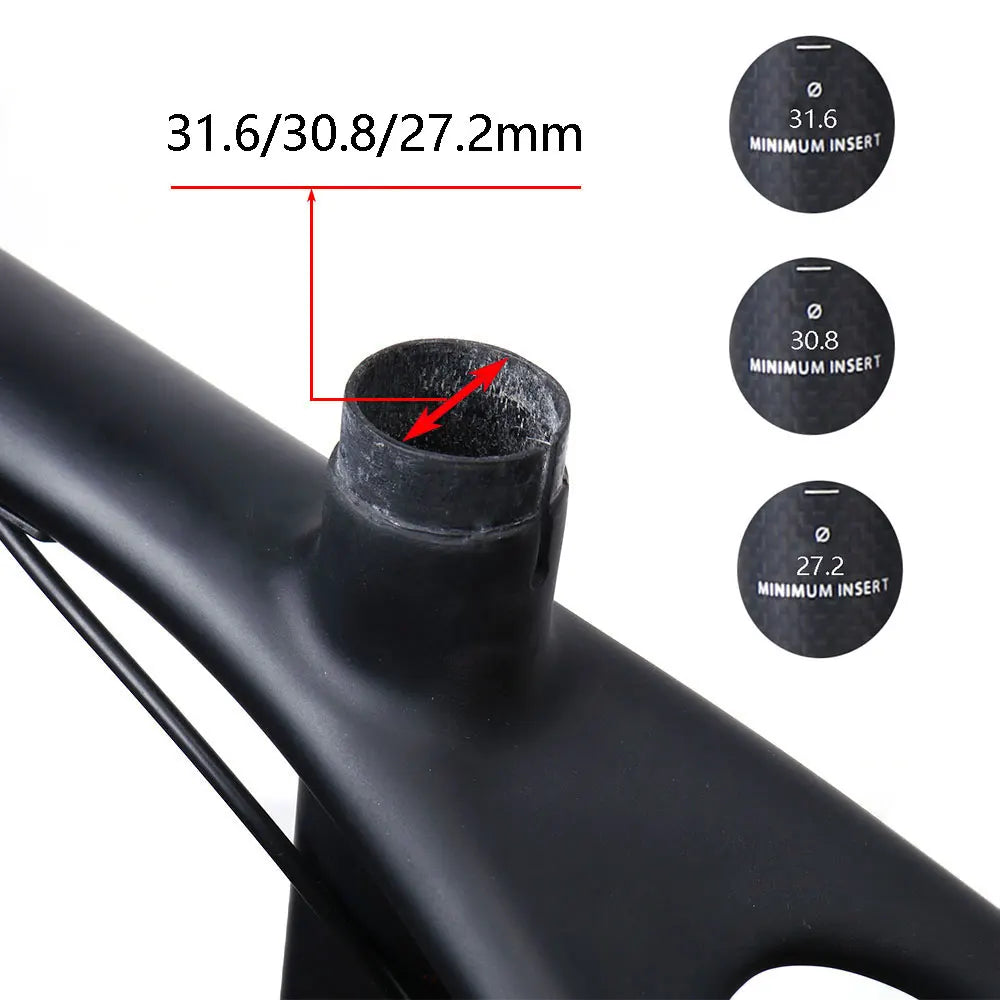 Carbon Fiber Bike Seatpost UD Matte 27.2/30.9/31.6mm Diameter 300/350/400mm