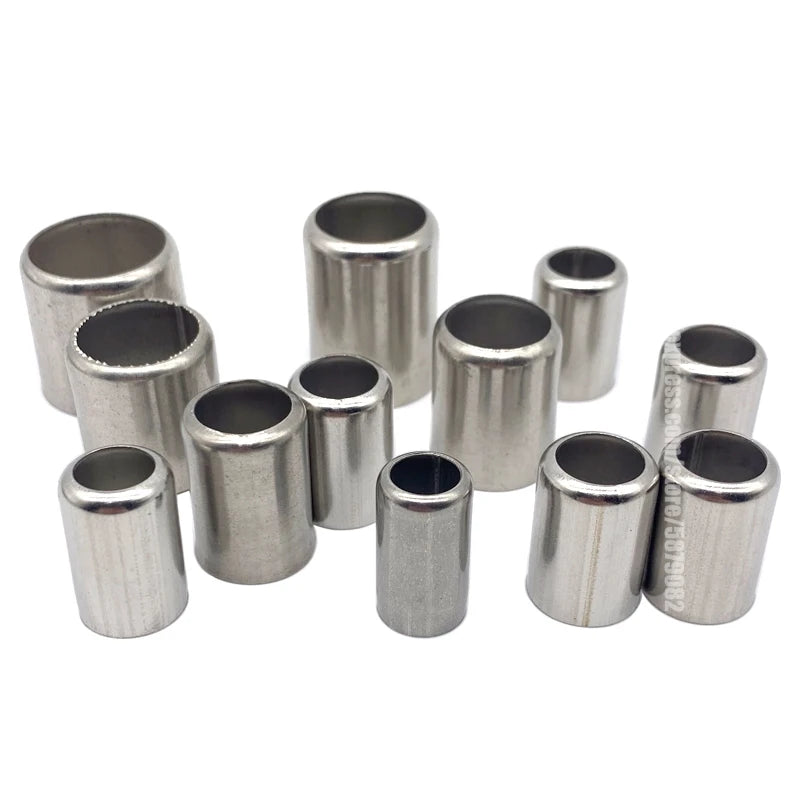 50Pcs-Pack High-Pressure Hose Crimp Tools Stainless Steel Sleeve Pipe Exhaust Connector 11.5MM -18MM Pipe Joiner