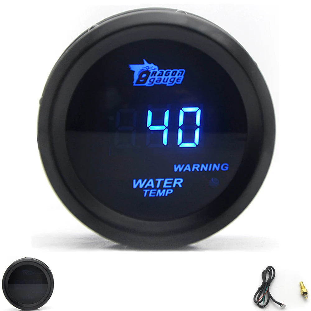 2" 52mm Car Digital Turbo Boost Gauge PSI BAR Water Temp Oil Temp Oil Pressure Gauge Voltmeter EGT Tachometer RPM gauge