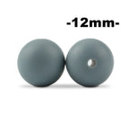 LOFCA 100Pcs/lot 12MM Round Shape Silicone Beads Used in jewelry making Necklace Bracelets Keychain Jewelry accessories