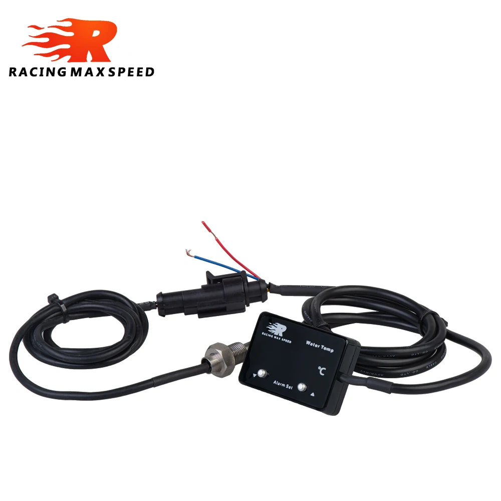 12v Dc 1/8 Npt Auto digital water temp Meter Square water temperature gauge Skyline WRX Evo MPS with Joint Pipe Sensor Adapter