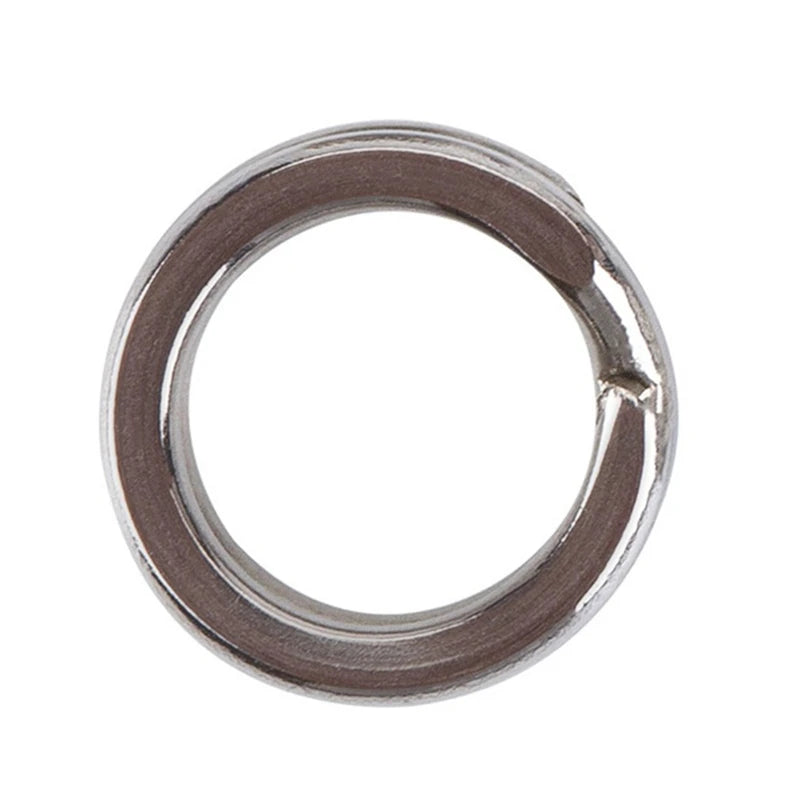 2000pcs/lot Outer diameter 4mm-10mm Stainless Steel Double Ring Flattened Bent Connecter Lure Fishing Tackle Accessories Pesca