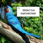 Resin Parrot Wall Mounted Garden Tree Decoration Statue Outdoor Animal Sculpture