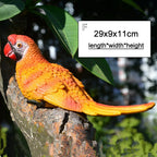 Resin Parrot Wall Mounted Garden Tree Decoration Statue Outdoor Animal Sculpture