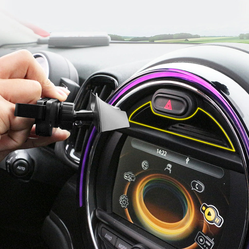Artudatech For MINI Cooper Accessories F54 F55 F56 F57 F60 Black Car Phone Holder Dashboard Slot Mount Auto Interior f56 Parts