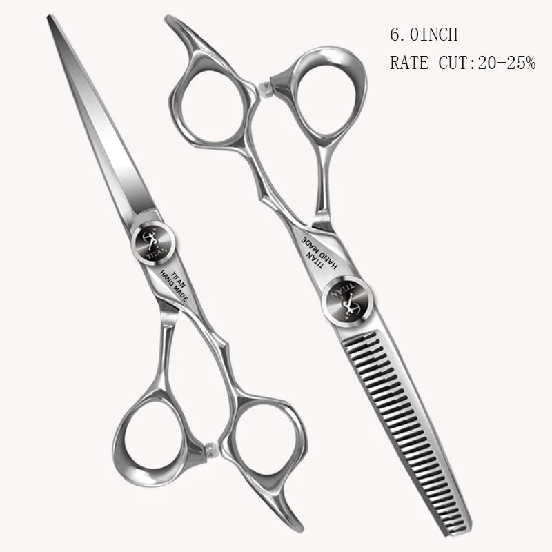 TITAN professional hairdresser scissors barber scissors  hair cutting  thinning  set of 5.5/6.0/6.5.7.0inch japan440c steel