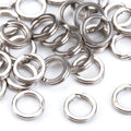 2000pcs/lot Outer diameter 4mm-10mm Stainless Steel Double Ring Flattened Bent Connecter Lure Fishing Tackle Accessories Pesca