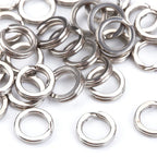 2000pcs/lot Outer diameter 4mm-10mm Stainless Steel Double Ring Flattened Bent Connecter Lure Fishing Tackle Accessories Pesca