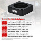 Throttle Body Spacer 1in Raise w/ Gasket for 1991-2006 Jeep Wrangler Cherokee 2.5L 4.0L