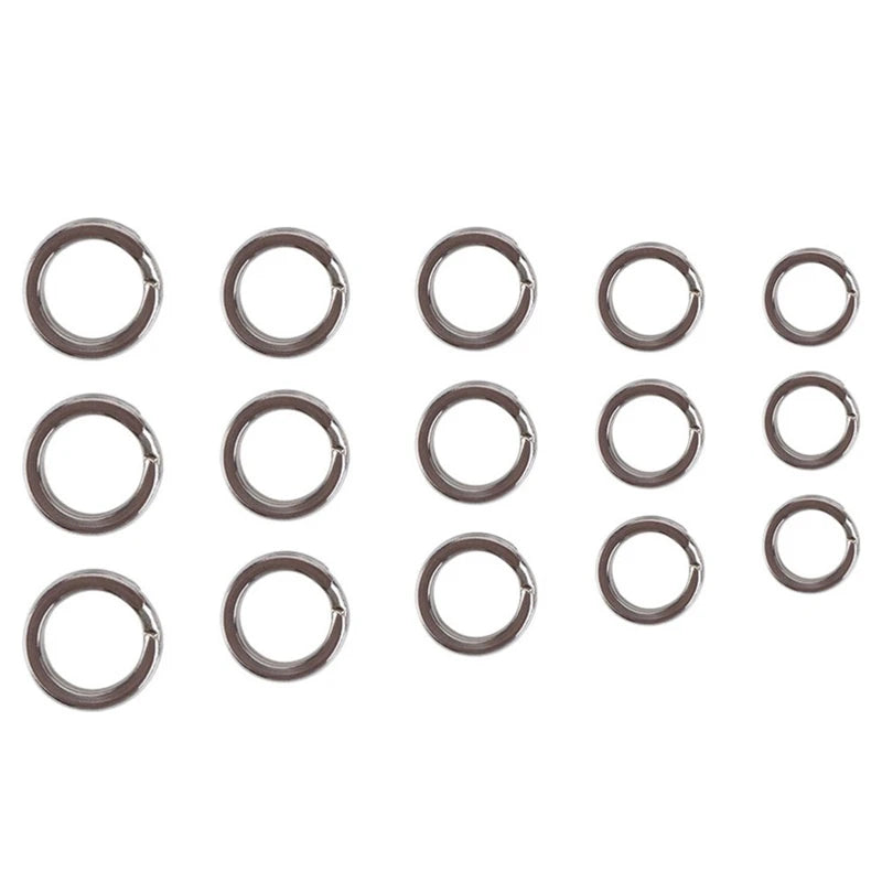 2000pcs/lot Outer diameter 4mm-10mm Stainless Steel Double Ring Flattened Bent Connecter Lure Fishing Tackle Accessories Pesca