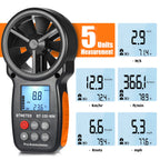 BTMETER BT-100-WM Digital Anemometer Barometer Handheld,for Wind Speed Temperature Wind Chill Tester Humidity