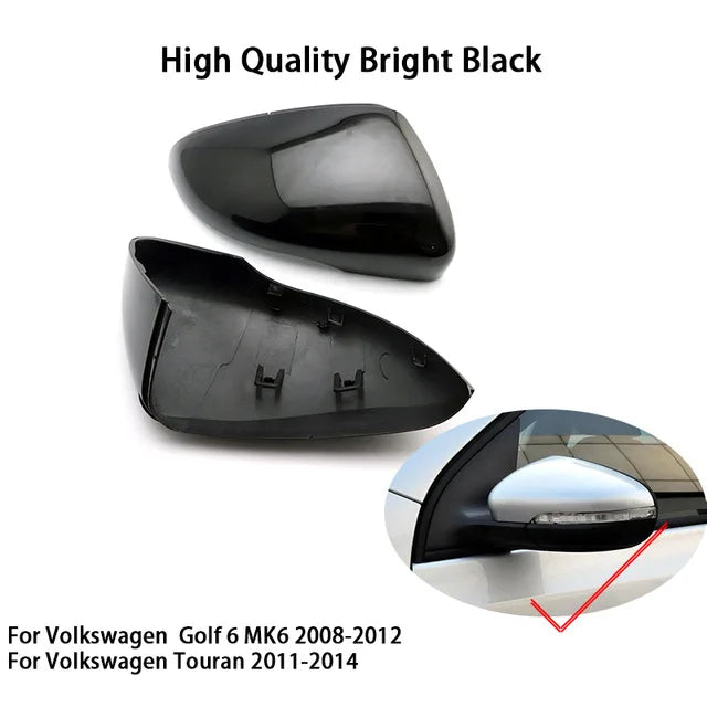 POLO Scirocco EOS Bora Jetta Beetle Passat Sagitar Car carbon fiber rear mirror cover For Volkswage VW Golf 6 Golf 5 Golf 7 CC