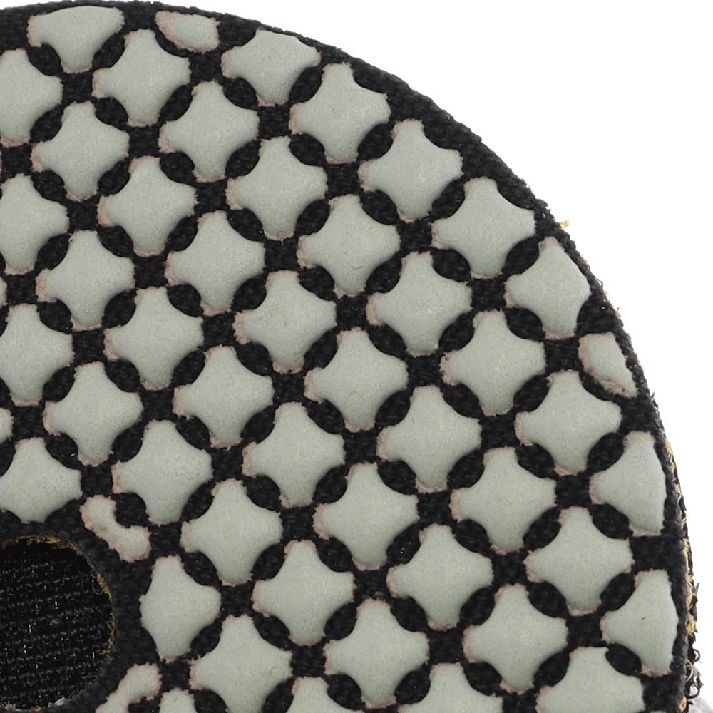 Dry Diamond Polishing Pads 4in 100mm for Granite Marble Stone, 6pcs + M14 Backer Pad