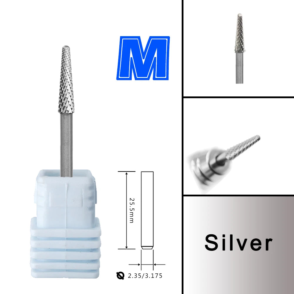 RolinStar Many Sales promotion type Carbide barrel stable shank  Accessories Cutter pedicure nail milling drill bits