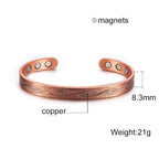 Vinterly Pure Copper Bracelets Men Magnetic Arthritis Relief Adjustable Magnets Cuff Banglse Health Energy Jewelry Women Men