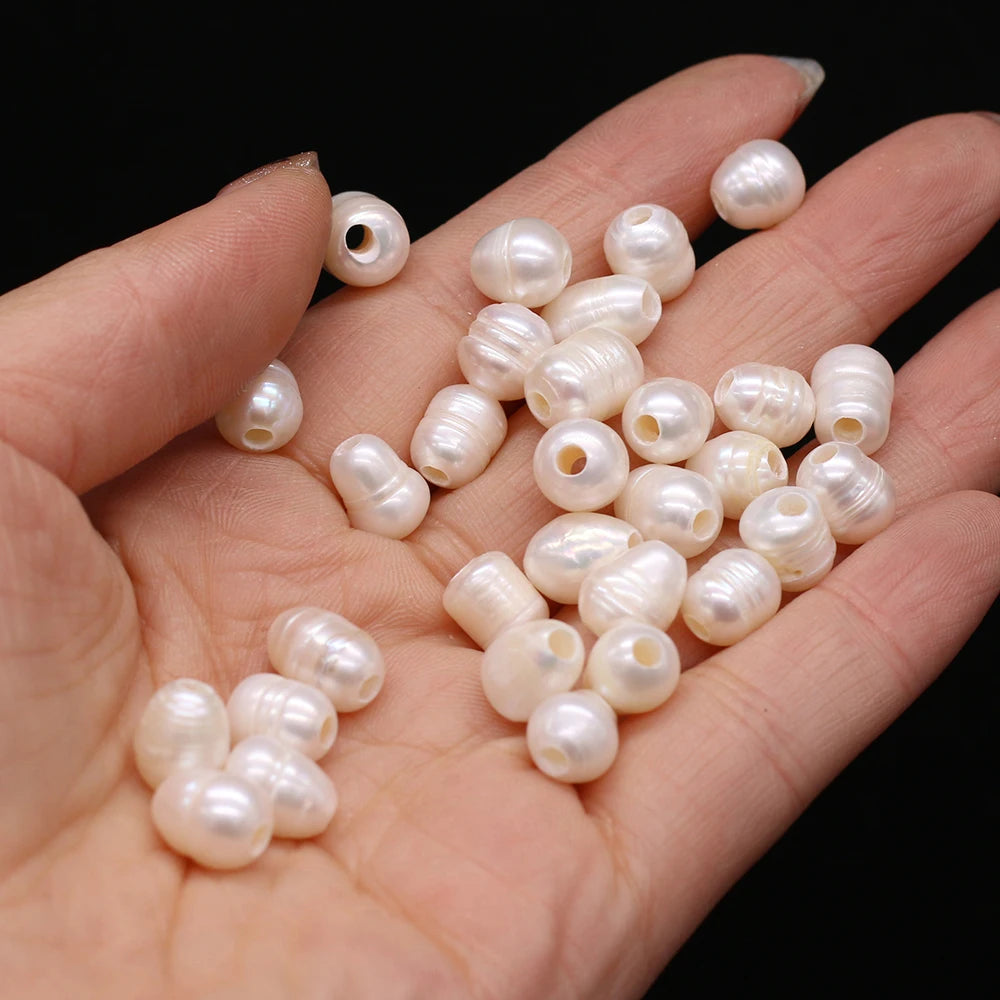 20pcs Natural Freshwater Cultured Pearls Irregular Big Hole Loose Beads for Jewelry Making Charm Necklace Earring Accessories