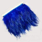 Wholesale 10 Meter 10-15CM 4-6inch Chicken Rooster Tail Feathers Trims Strip for Wedding Party Clothing Rooster Feather Trim
