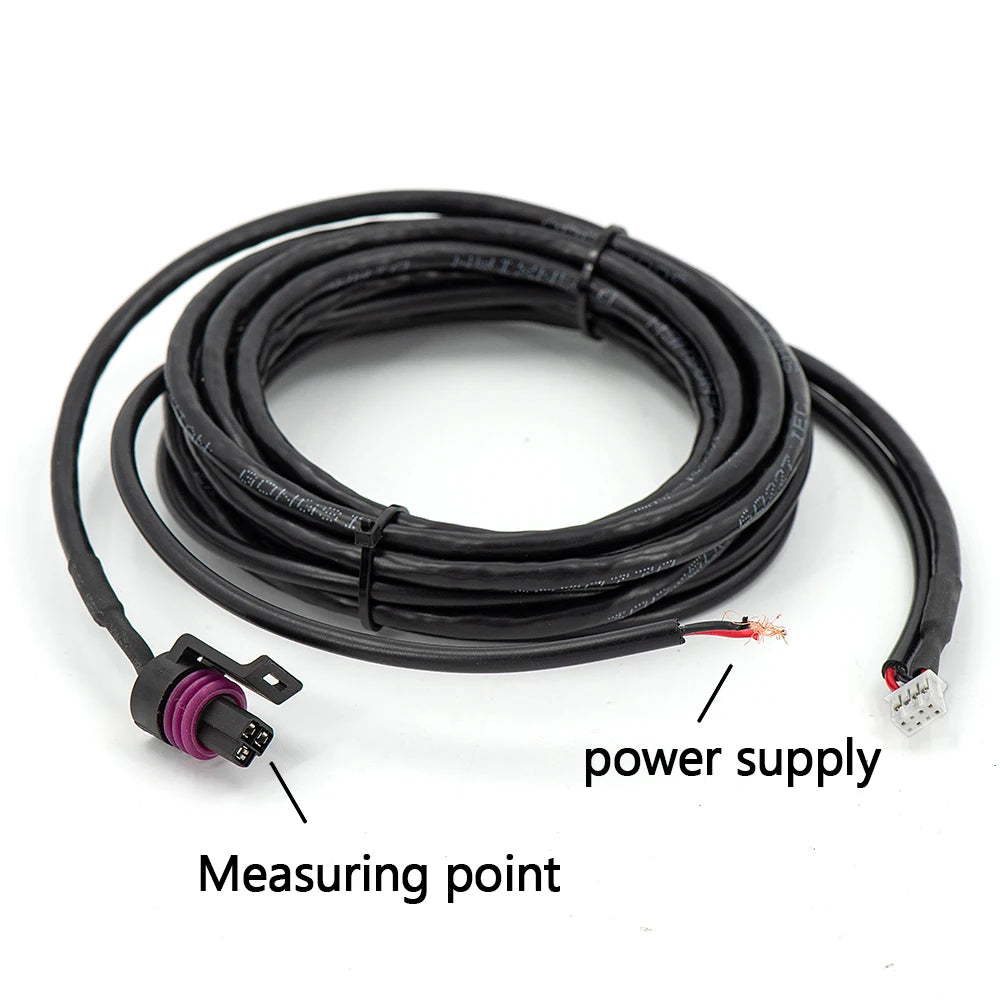 Universal 12v/24v Ultra-thin Electronic fuel pressure gauge with 1/8 npt sensor oil pressure meter red display digital 0-15psi