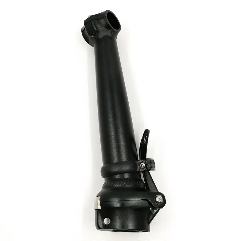 412 Folding Bike Stem 25.4mm-Handlebar 28.6mm-Fork 21.5cm Double Nut Fixing Inward Folding Stem Tube Black/Silver
