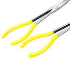 DIY Extra Long Nose Pliers Straight Bent Tip Mechanic Equipment Hand Removal Tools Spanner Clips Auto Care Kit Car Accessories
