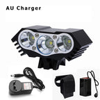 Illuminate Your Ride: Super Bright 3xT6 LED Bike Headlight with Battery Pack