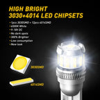 AUXITO 10x W5W T10 LED Bulbs Car Parking Position Lights Canbus Interior Light 6500K 168 194 For BMW VW Mercedes Audi A3 A4 E60