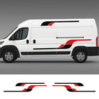 4PCS Car Long Side Stickers Graphics Camper Van Auto Racing Decals For Fiat Ducato Vinyl Film Accessories DIY Decoration