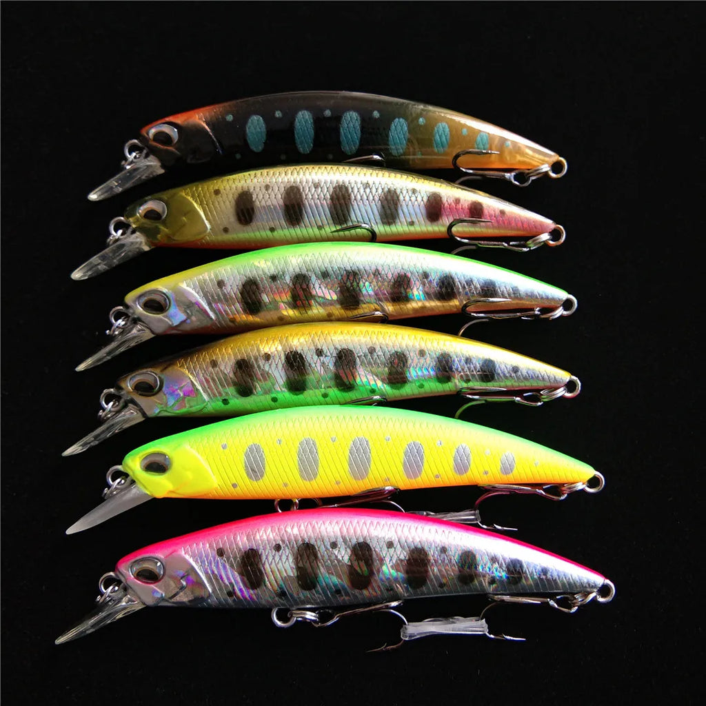 TSURINOYA 6pcs DW75 Sinking Jerkbait Fishing Lure 70mm 8.9g Minnow Hard Lure With Hook ABS Plastic Isca Artificial Leurre