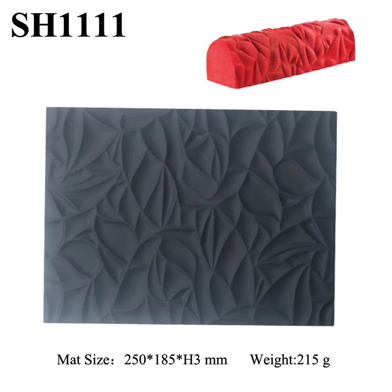 Meibum Silicone Baking Mats Set Cake Decorating Tools Veins Mat Fondant Moulds Mousse Cake Molds Dessert Bakeware Pastry Pan